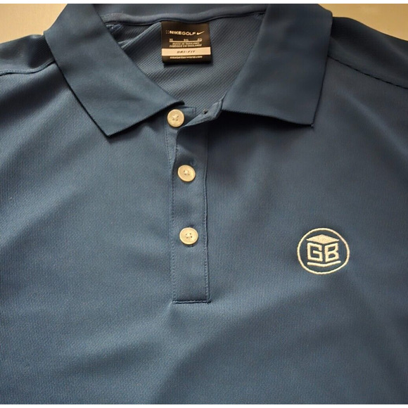 Nike Golf Polo Shirt Mens XL Fit‎ Dry Navy Blue Short Sleeve Casual RN #56323 - Picture 3 of 10